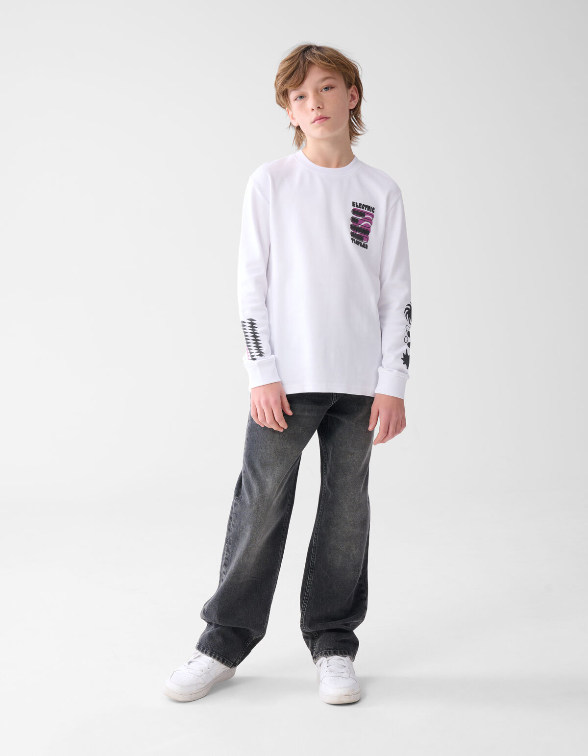 Baggy Fit Jeans Donkergrijs