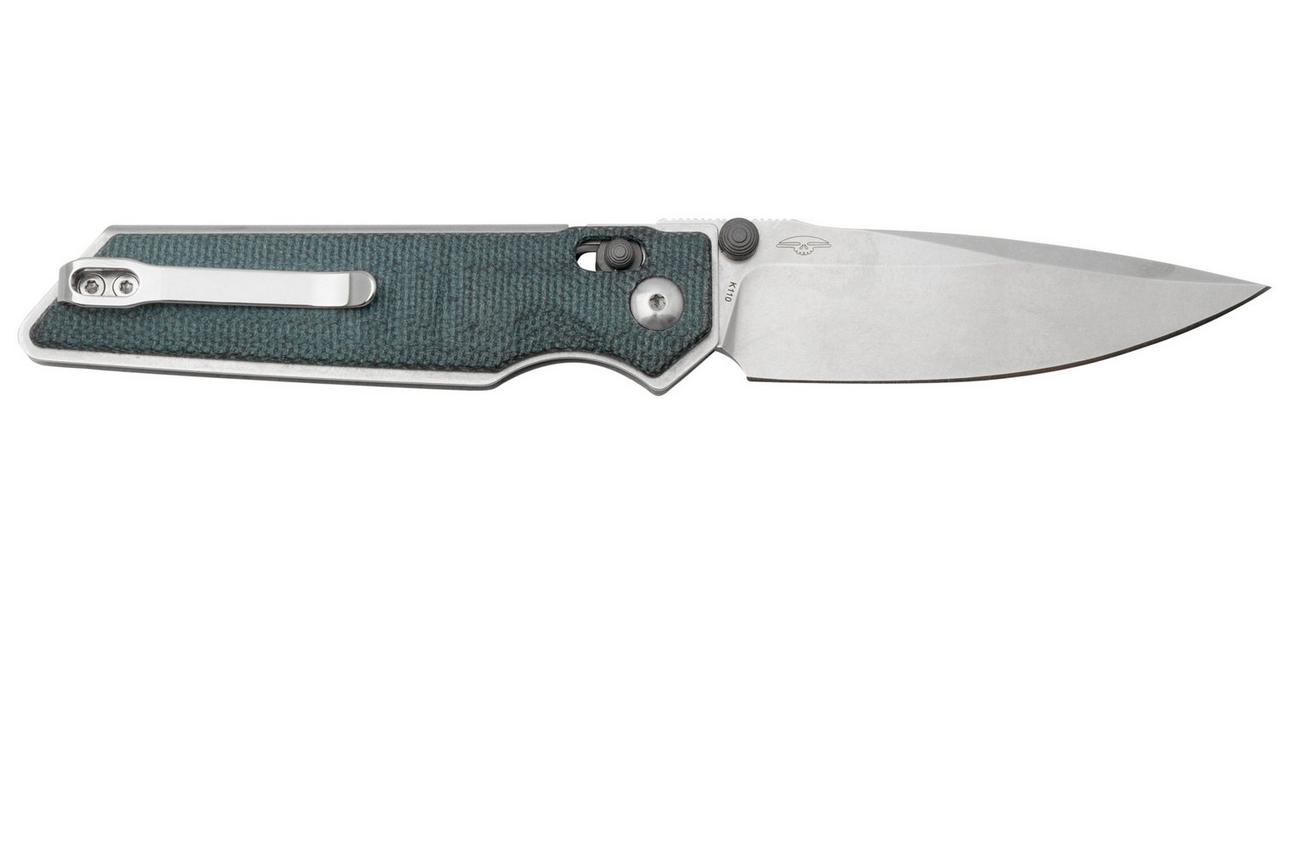 Real Steel Sacra, 7711D Denim Micarta, K110, zakmes