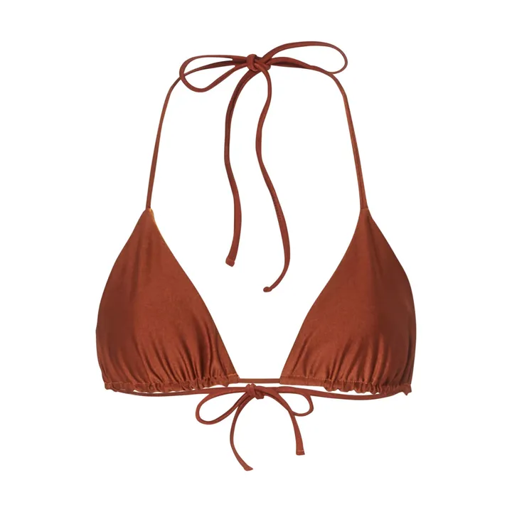 Alma Deia Haut de Maillot de Bain Triangle Réversible | Cuivre