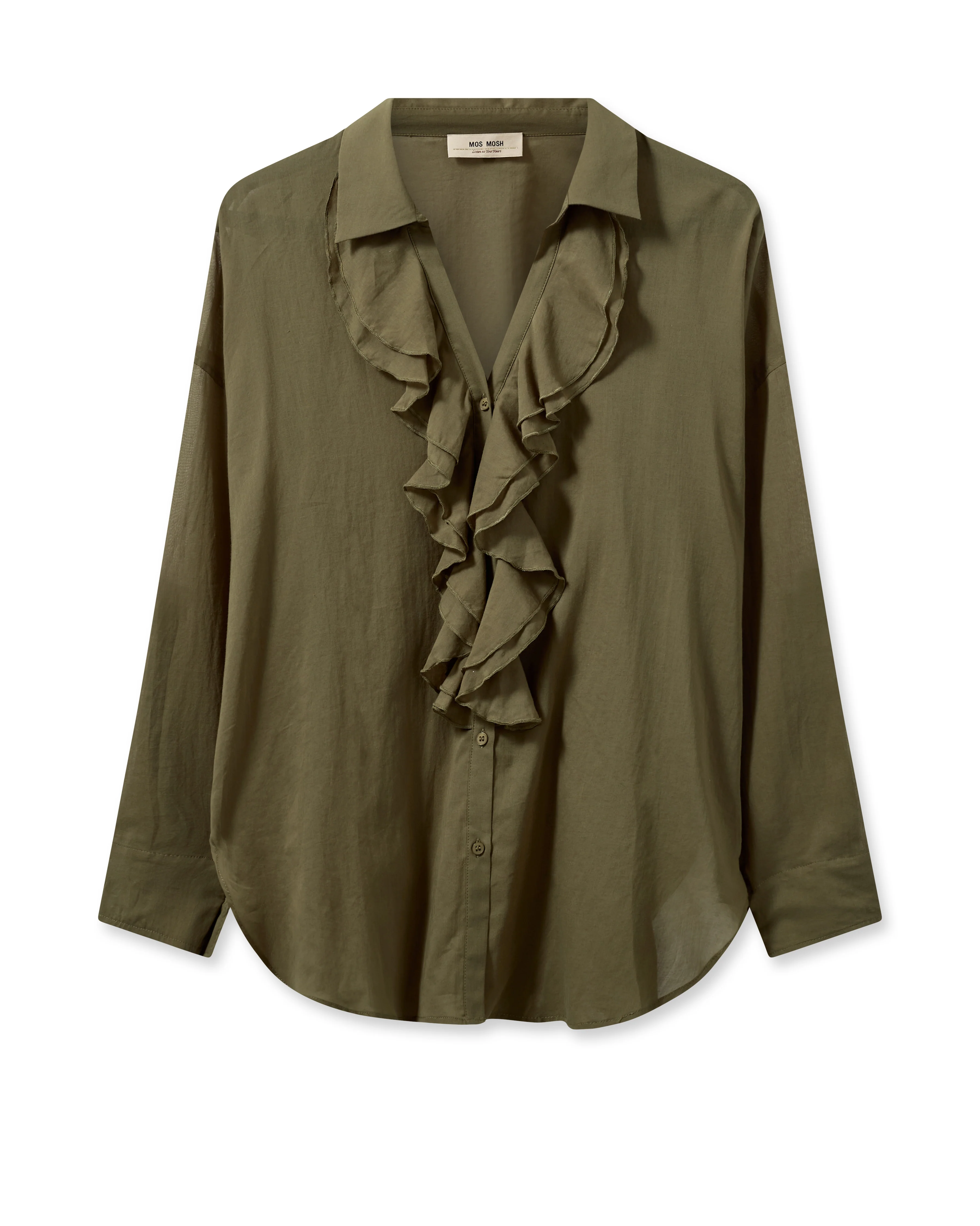 Mos Mosh  Jelena Voile skjorte - Burnt Olive