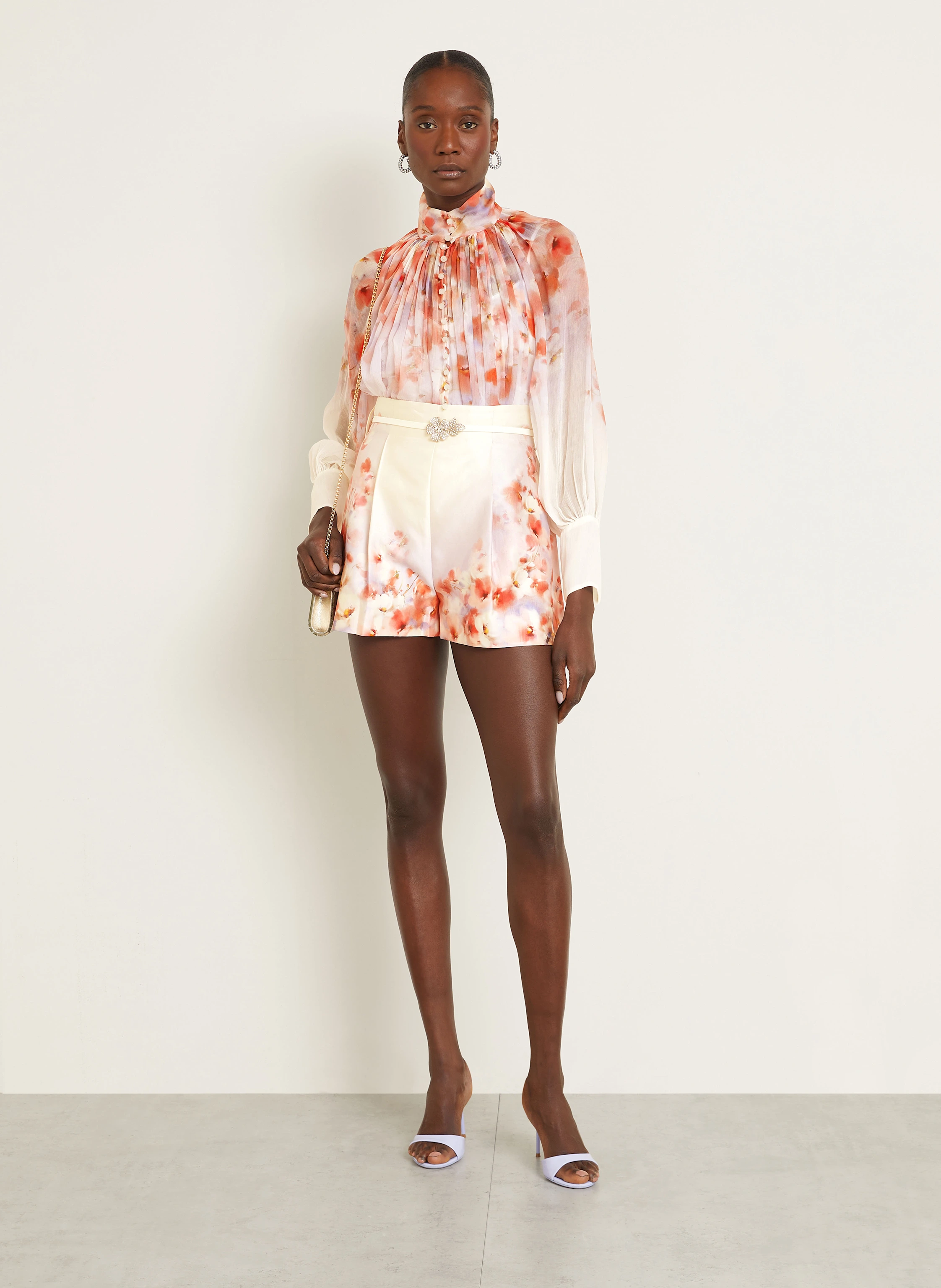 ZIMMERMANN Bluse mit Schmuckperlen