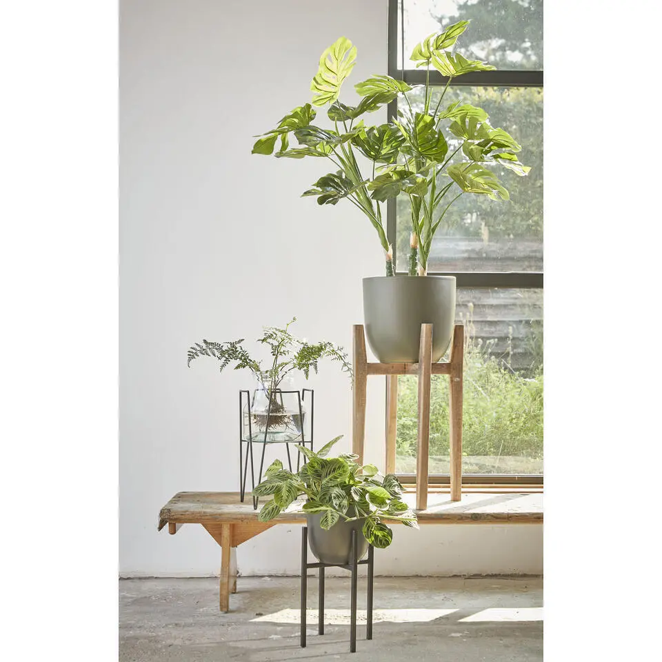 Mica Decorations Ascot Plantenstandaard L20,5 x B20,5 x H35 cm Zwart