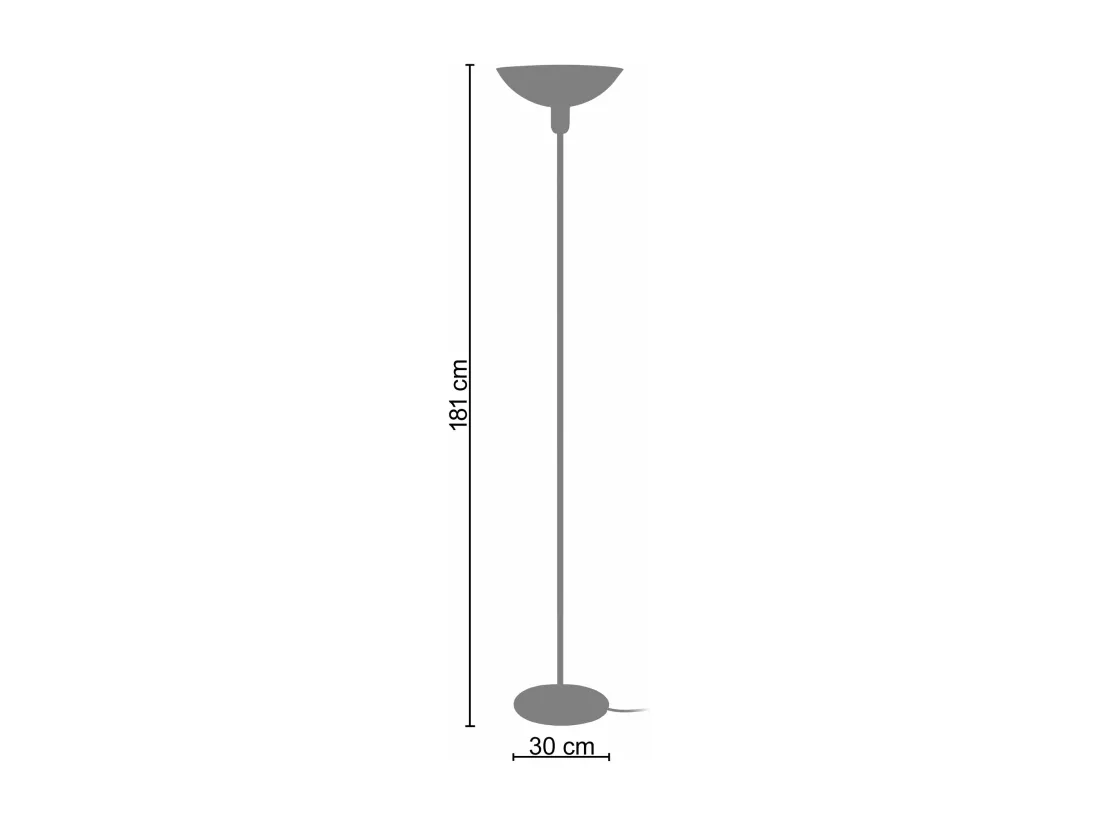 Lampadaire trepied métal rose 155 cm.