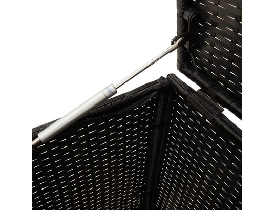 VIDAXL - Coffre Boîte de rangement de jardin noir 283l résine tressée