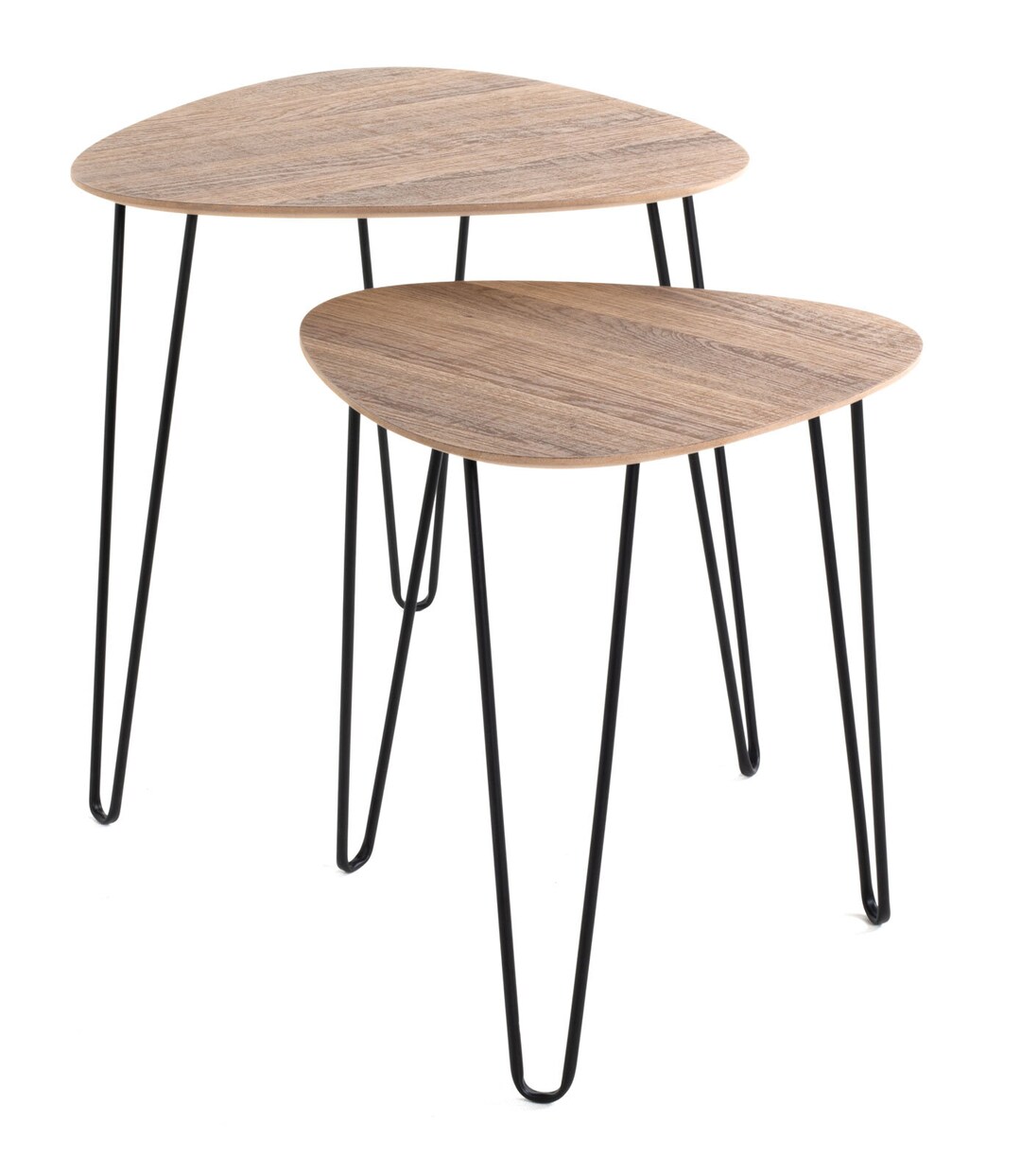 Beistelltisch BOLOGNA1 48 cm schwarz/ Eiche