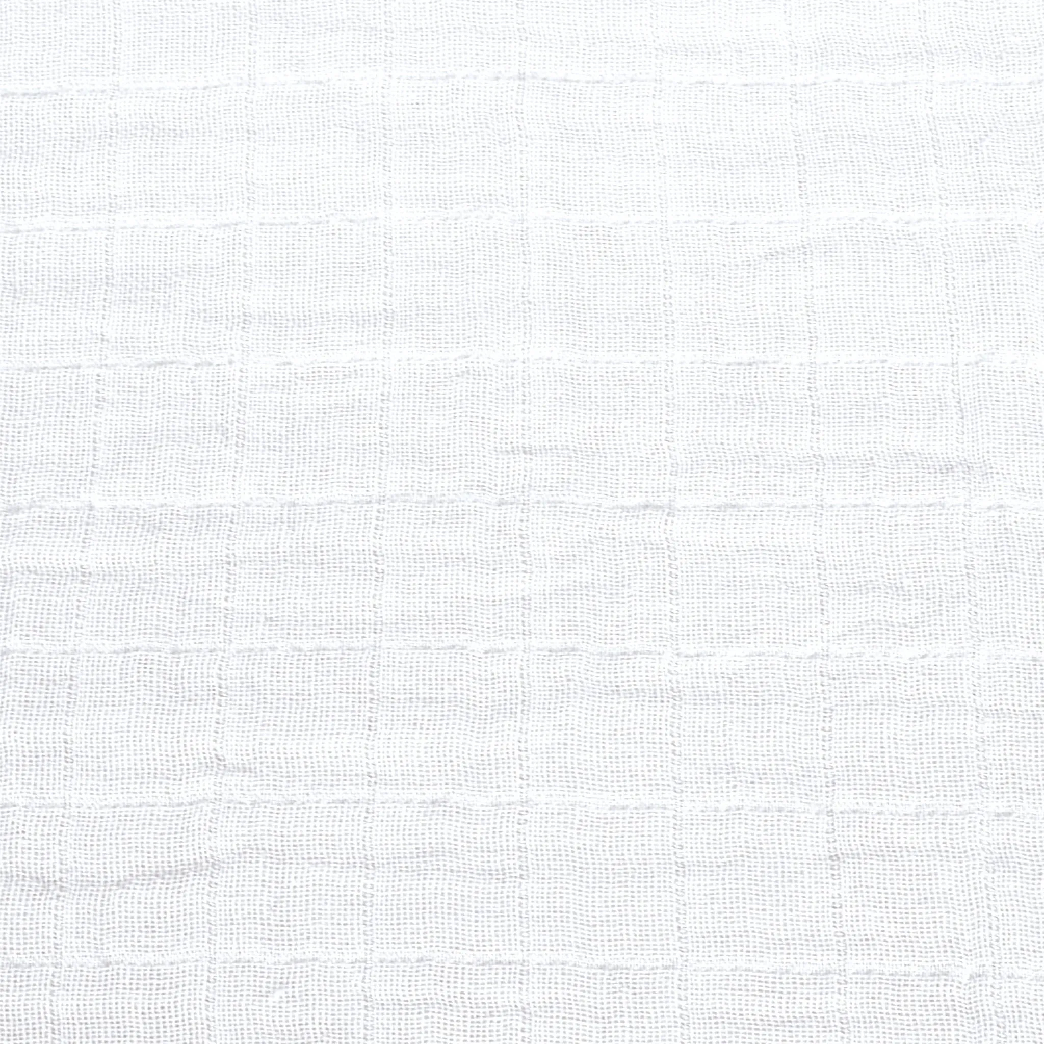 Perlimpinpin Drap Contour pour Lit de Bébé - Mousseline Blanc
