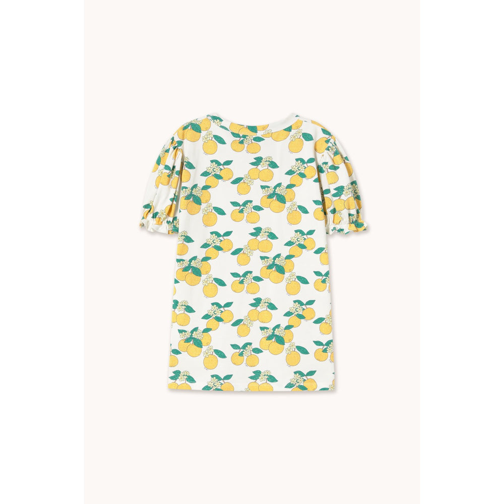 Køb TinyCottons Off-White Oranges Puff Sleeve Kjole