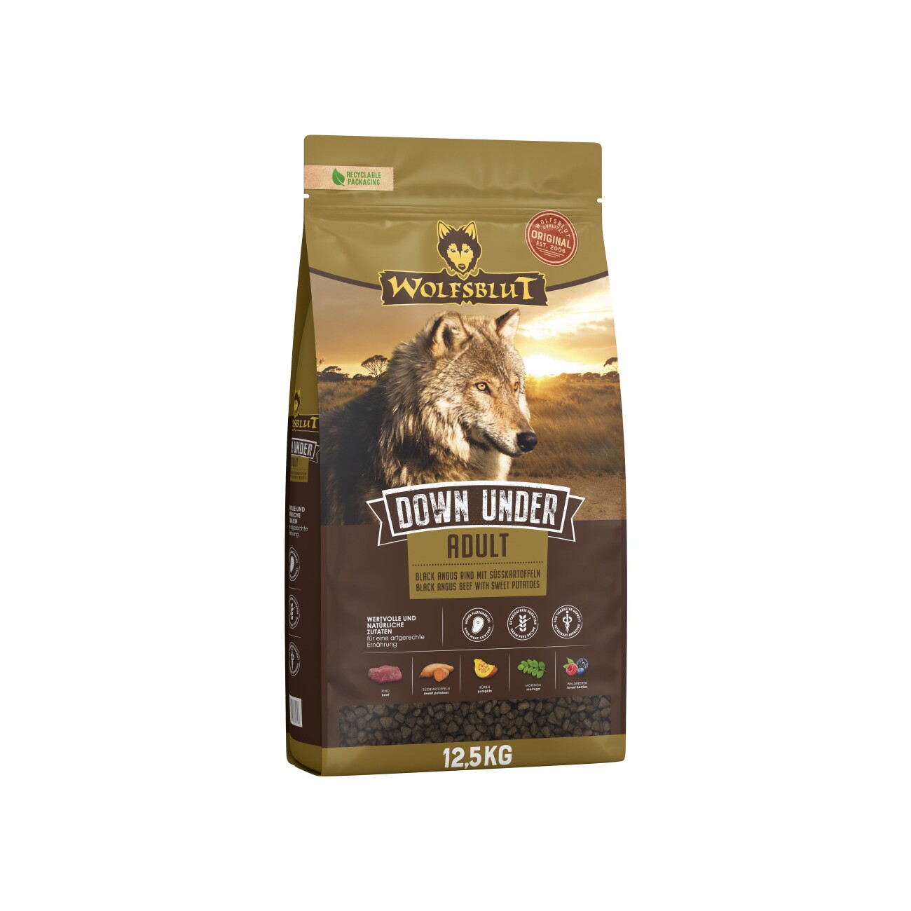 WOLFSBLUT Trockenfutter Hund Down Under Adult 12,5 kg