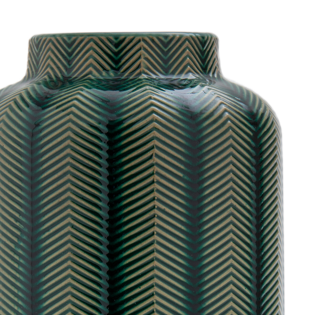 LA REDOUTE INTERIEURS<br>Vaso de cerâmica Alt.31 cm, Estria