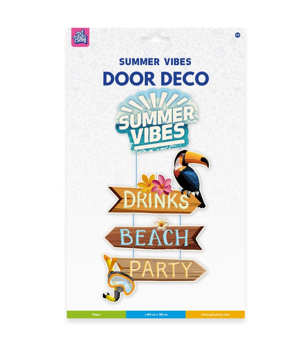Gekleurde Deurbord Summer Vibes 60cm
