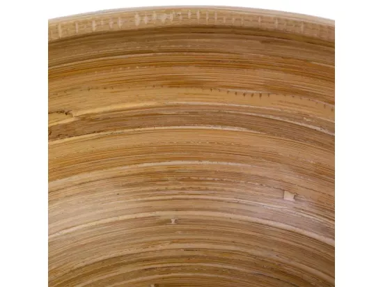 Boite déco en bambou beige D16x13h cm