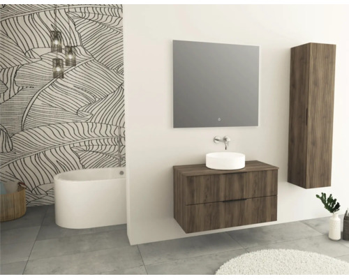 Jungborn QUATTRO/SEDICI hoge kast, BxHxD 35 x 160 x 35 cm, frontkleur: mat notenhout, 55710