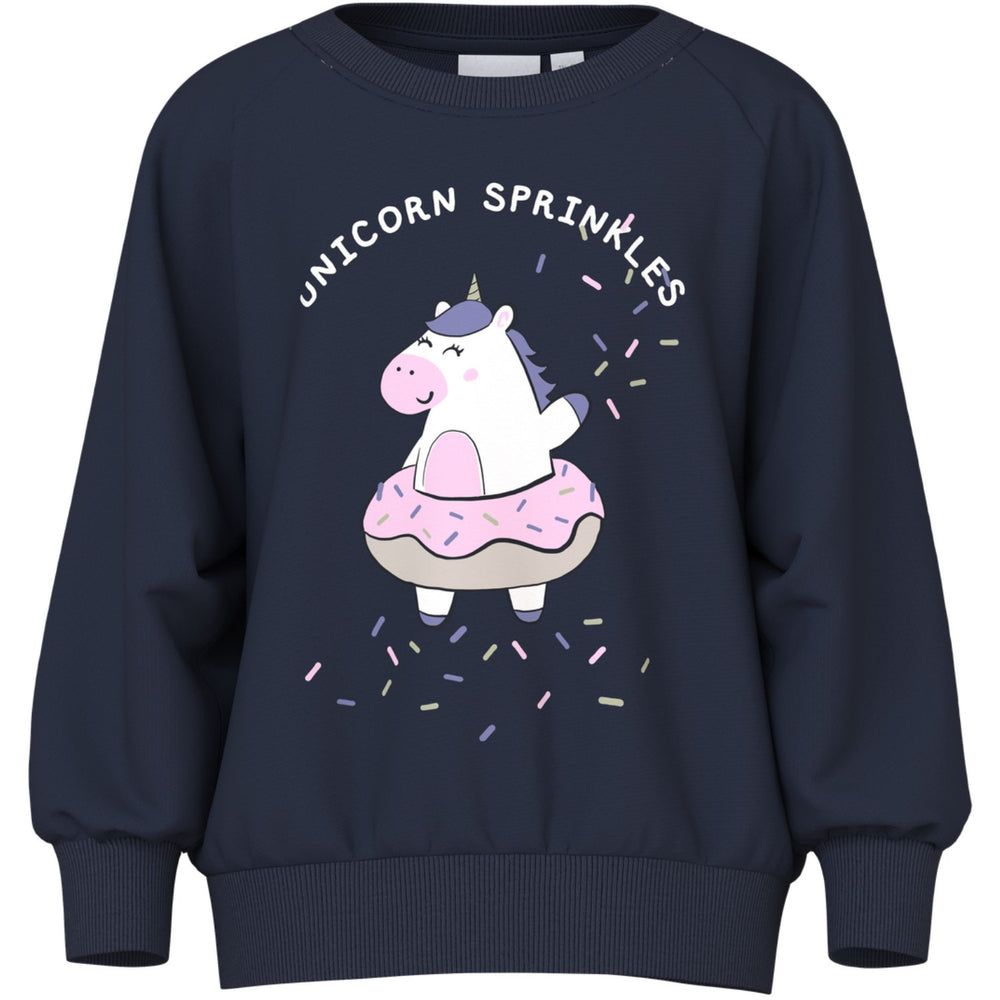 Køb Name It Navy Blazer Unicorn Sprinkles Nmfvenus Ls Nreg Sweat Unb