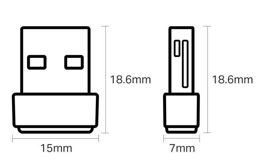 WLAN-AC USB-Stick Archer T2U Nano USB 2.0AC600-WLAN-Nano-USB-Adapter