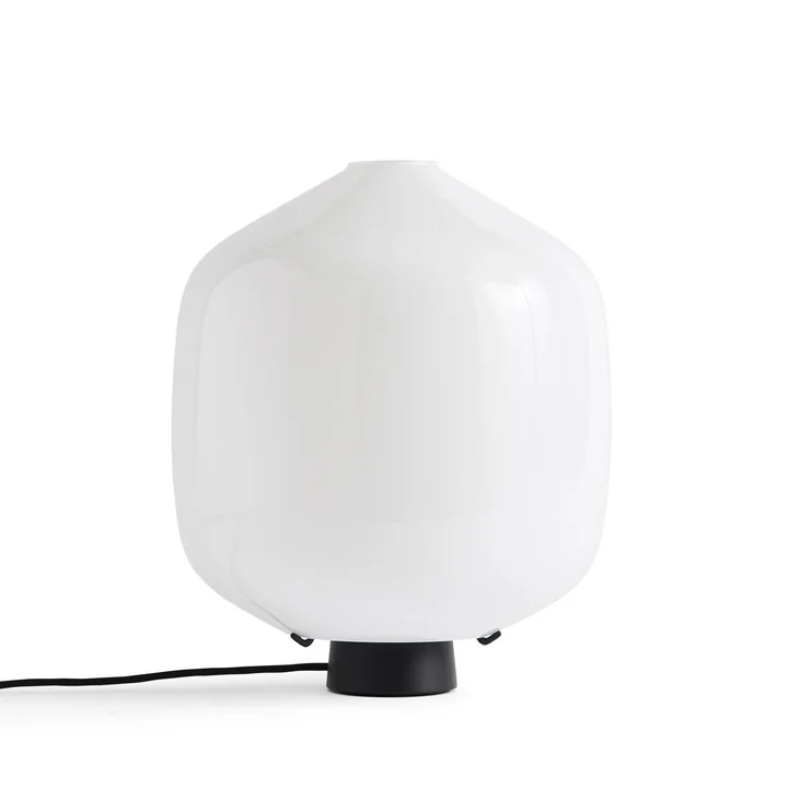 HAY - Buoy Glass Tischleuchte, Ø 30 cm, soft black