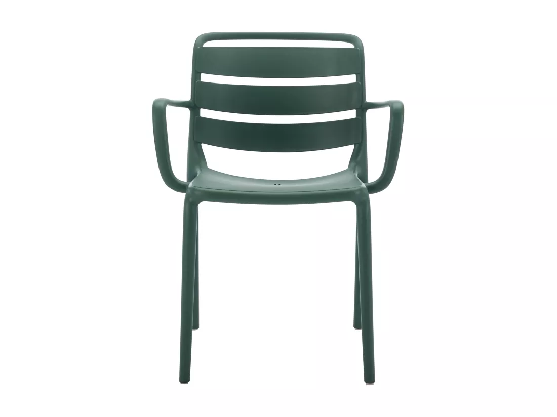 Lot de 2 fauteuils de jardin empilables en polypropylène - Vert sapin - MOAH de MYLIA