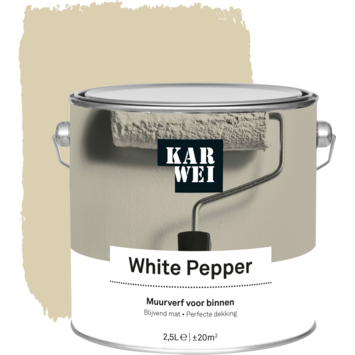 KARWEI muurverf white pepper mat 2,5 liter