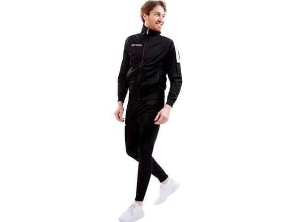 Givova Tuta Revolution Tracksuit Black & White TR033 1003 S