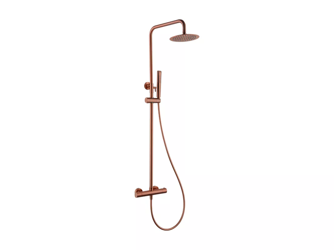 Colonne de Douche anti-calcaire Thermostatique Or Rose Cuivré NAPOLES BTN047/ORC