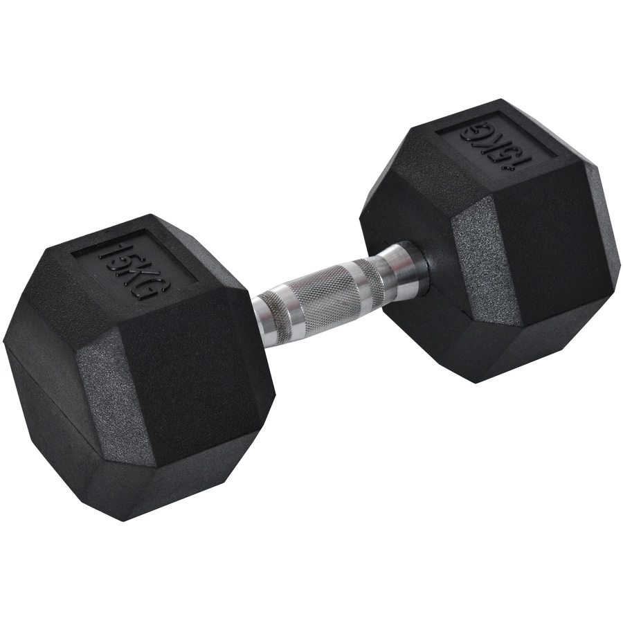 HOMCOM Kurzhantel mit 15 kg schwarz, silber