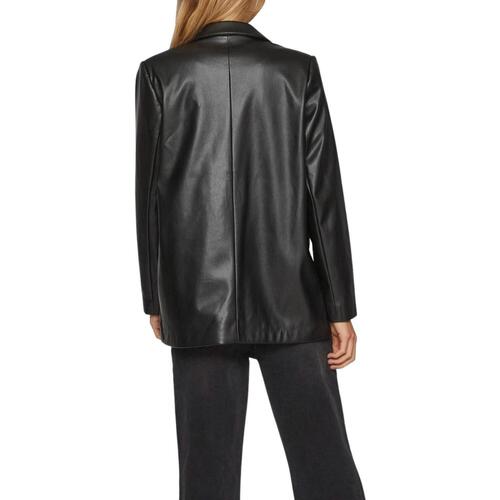 Vila - VINILLE COATED LOOSE BLAZER Negro