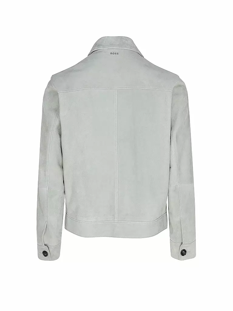 BOSS Lederjacke MALBANO hellgrün