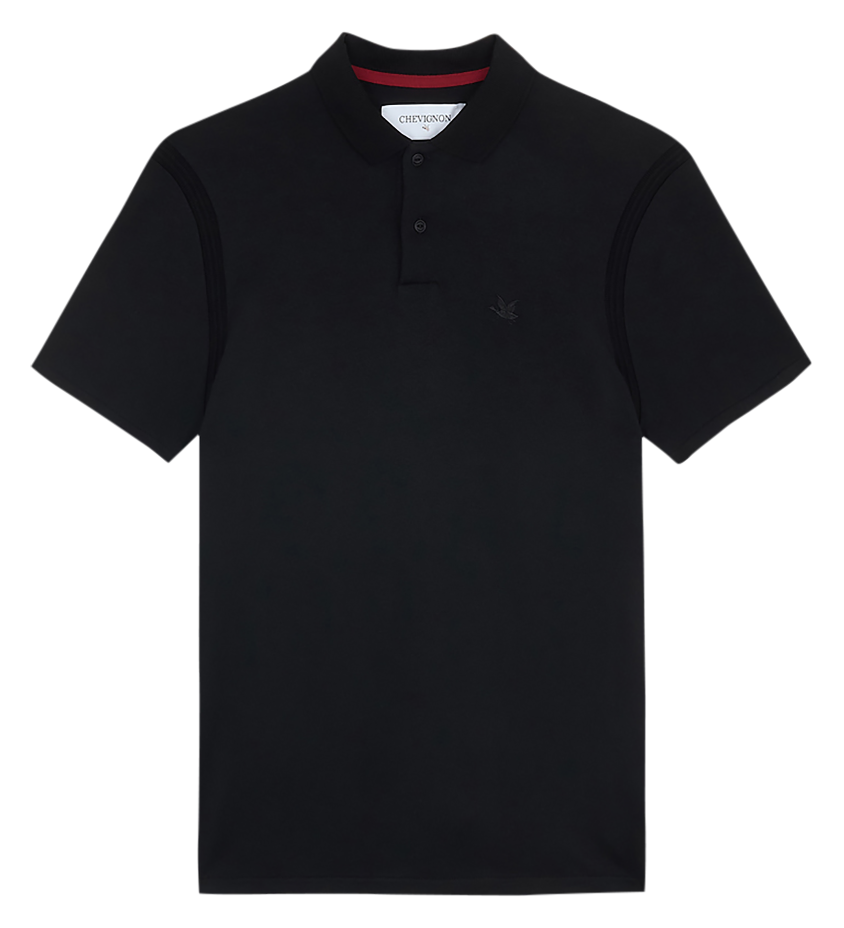 CARTOUCHE2 - Polo droit à col classique | Noir