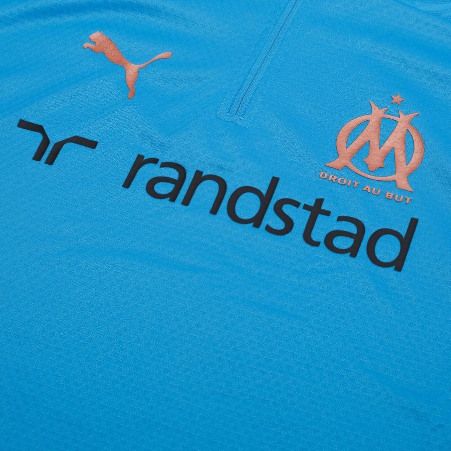 Marseille Maillot d'Entraînement Fermeture Éclair 1/4 - Bleu/Cuivre