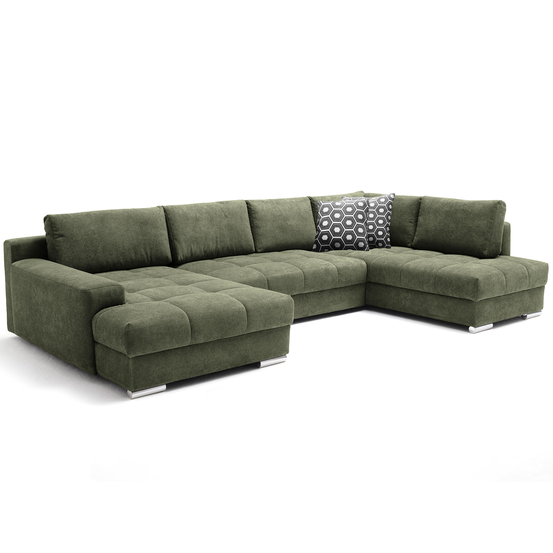 Wohnlandschaft - green - Boxspringfederung - Basismodell