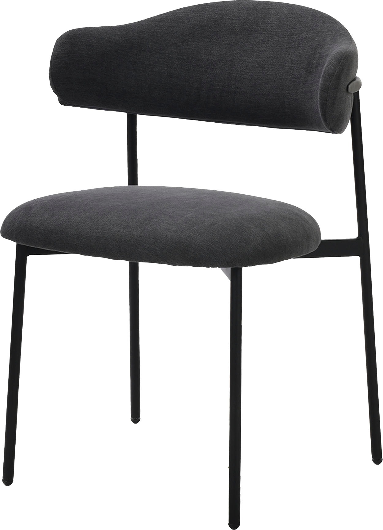 byLIVING Esszimmerstuhl »Jersey (2er-Set)« (Set) Gestell Metall schwarz, Küchenstuhl, Webstoffbezug, diverse Farben