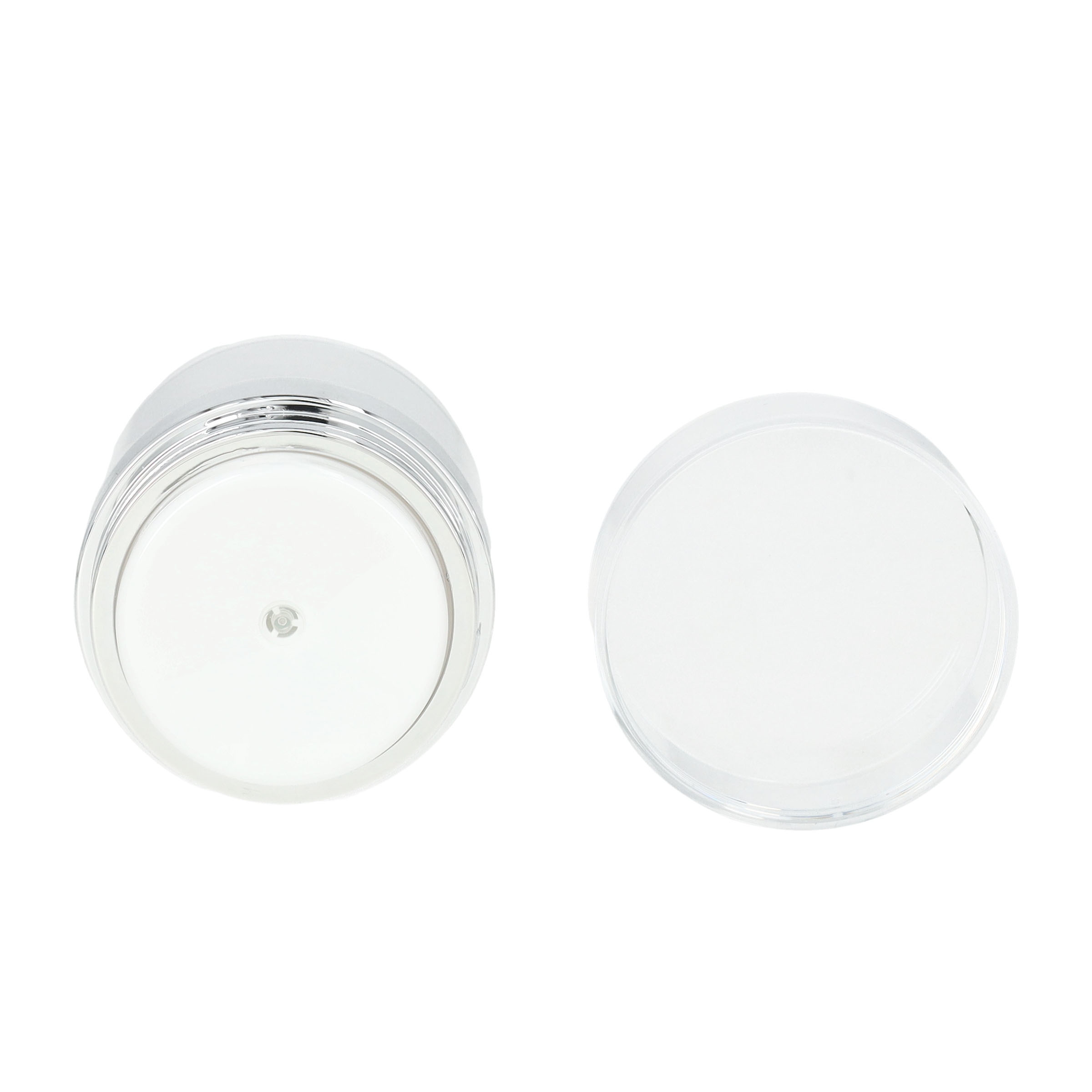 (50ml) Befüllbarer Creme Behälter Kosmetik Döschen Pump Lotionspender - Transparent