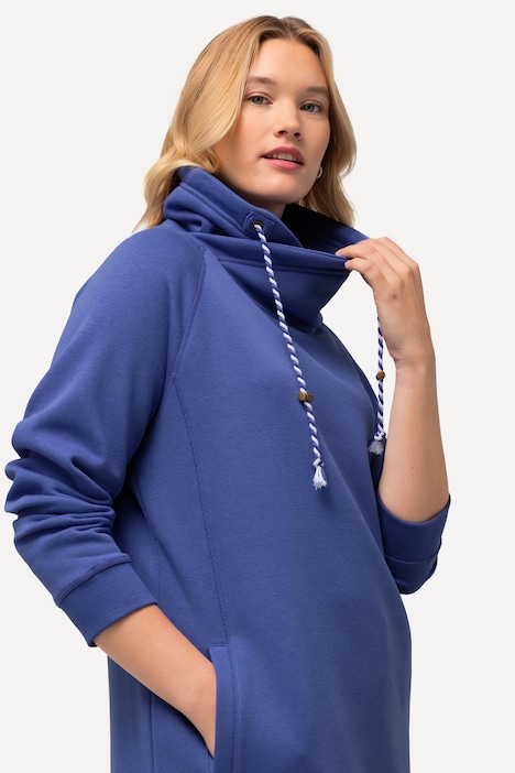Sweatshirt, weiter Stehkragen, Taschen, Raglan-Langarm
