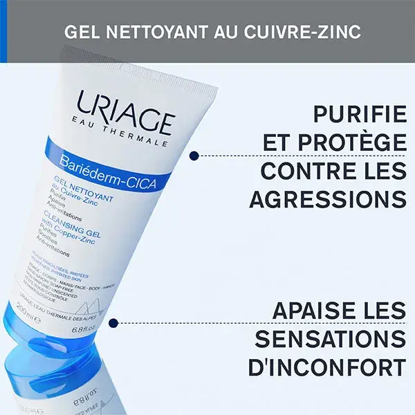 Uriage Bariéderm-Cica Gel de Limpeza Anti-Irritação para Pele Sensível 200ml