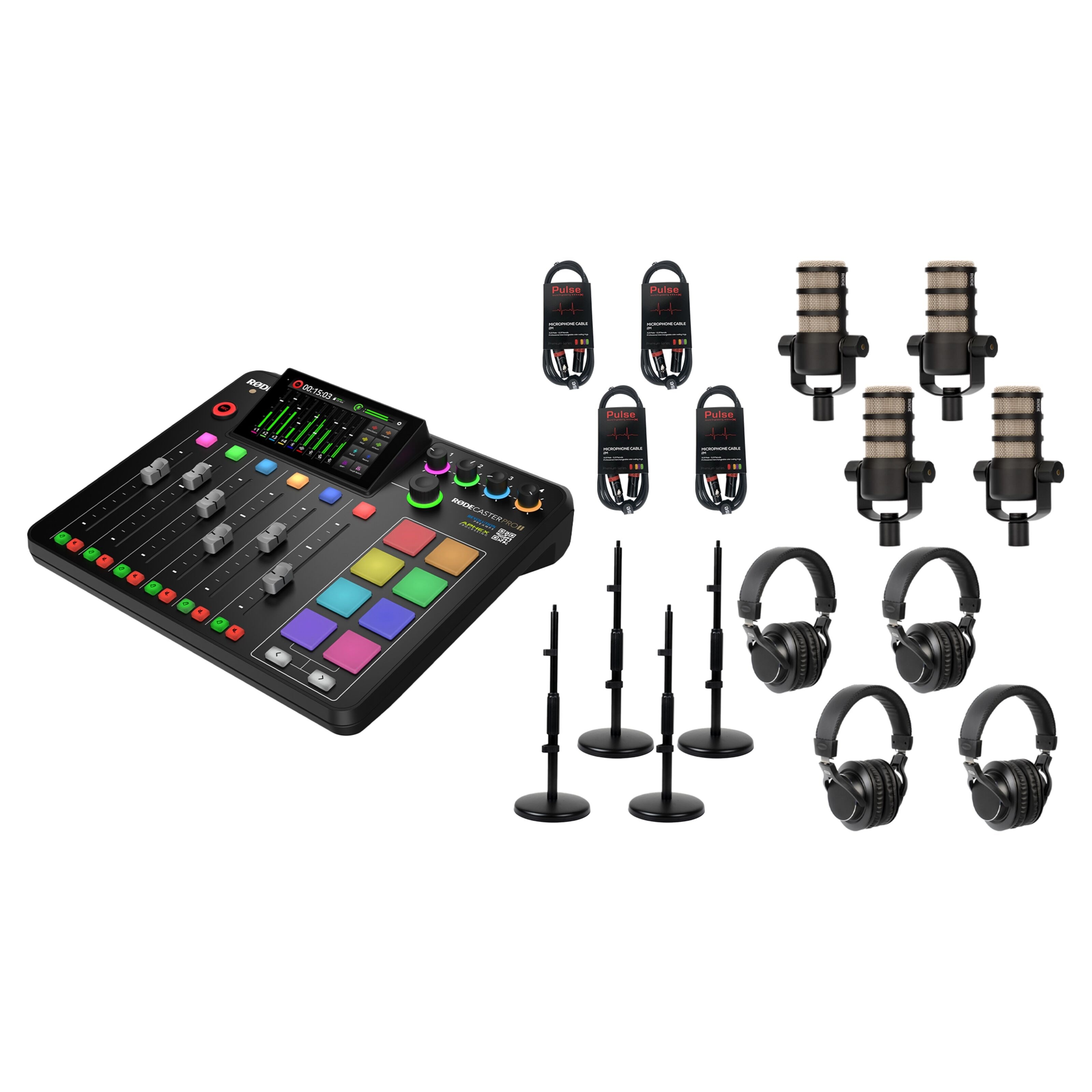Rode Rodecaster PRO II Podcasting Bundle 4