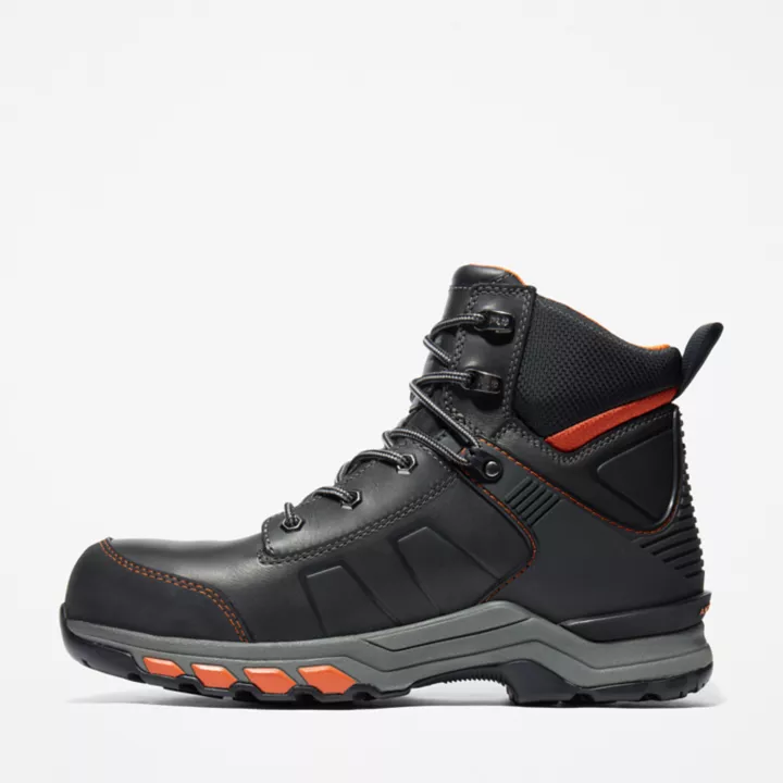 6-inch Boot de travail à embout de sécurité en composites Timberland PRO Hypercharge pour homme en noir/orange