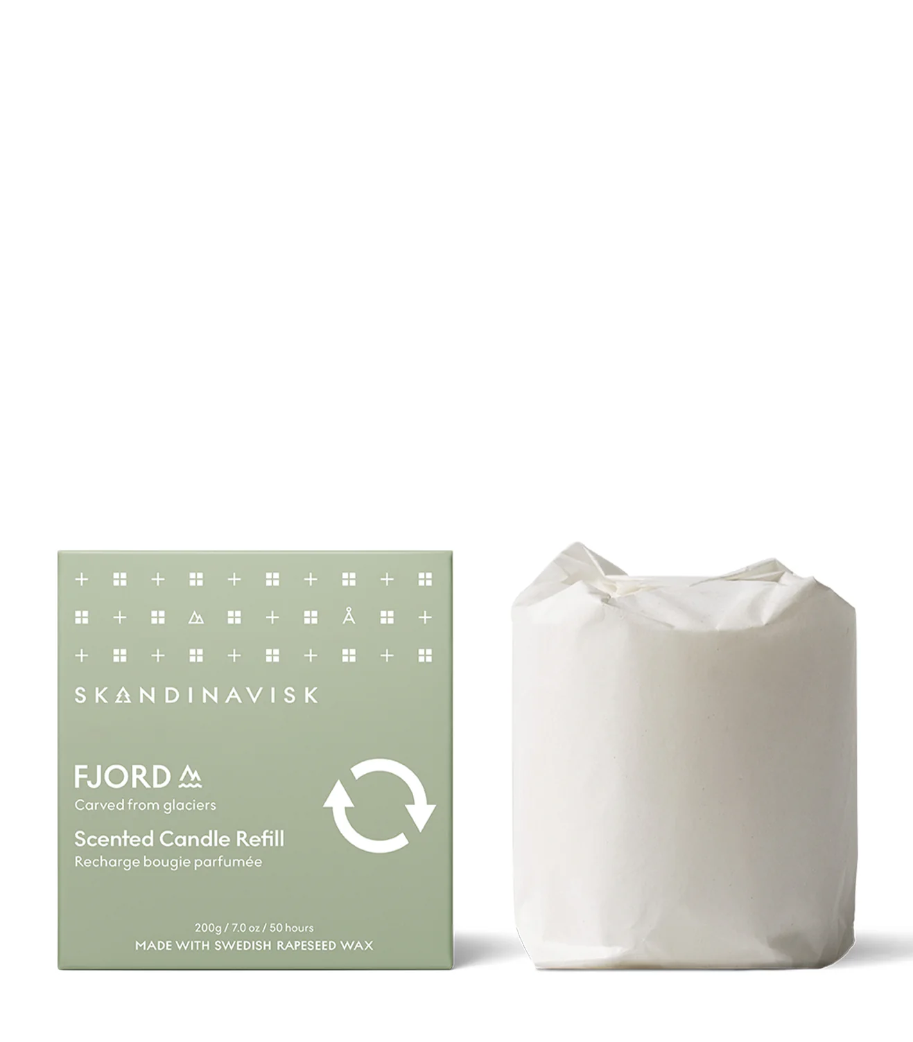 Skandinavisk  Fjord duftlys refill - 200 g.