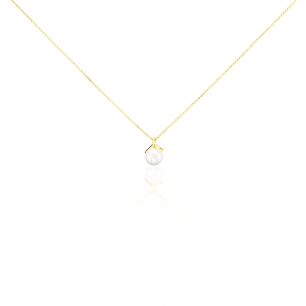 Collier Gladdie Or Jaune Perle De Culture