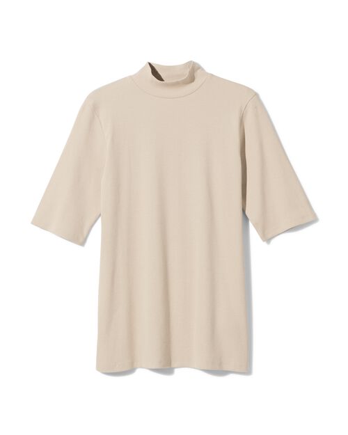 t-shirt femme Clara côtelé sable sable
