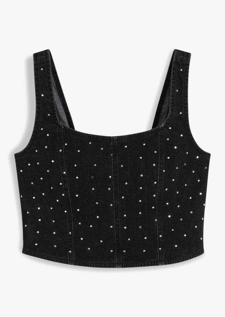 Top en jean avec rivets