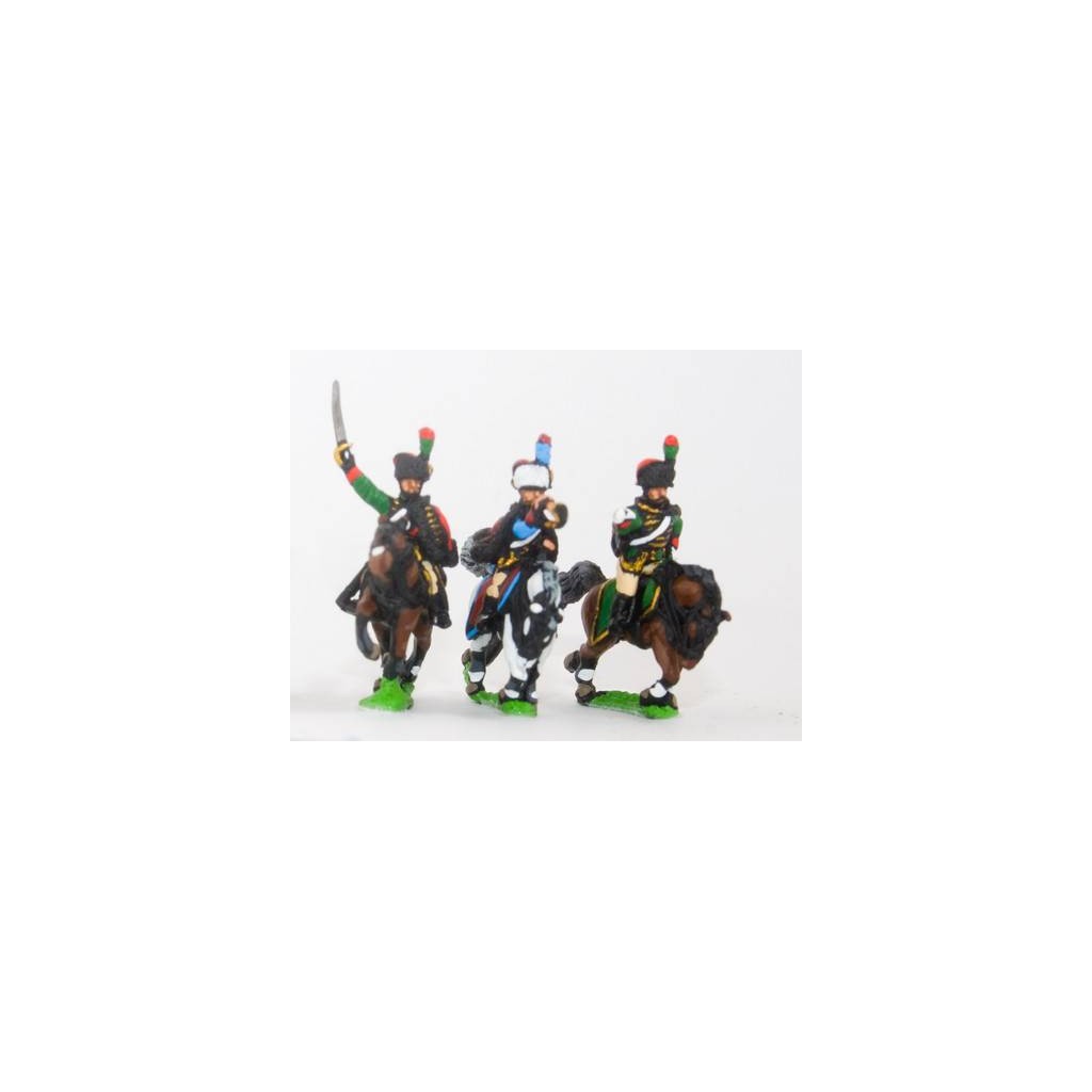 French: Cavalry: Command: Guard Chasseurs Officer, Standard Bearer & Trumpeter