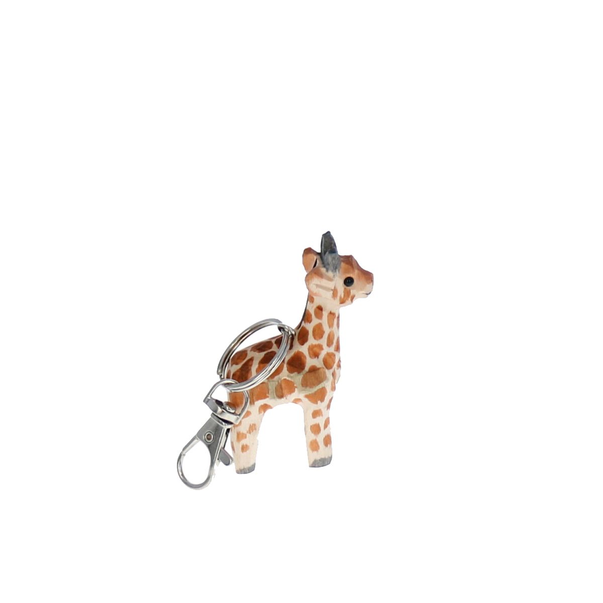 Porte-clés en bois girafe  Petit toi