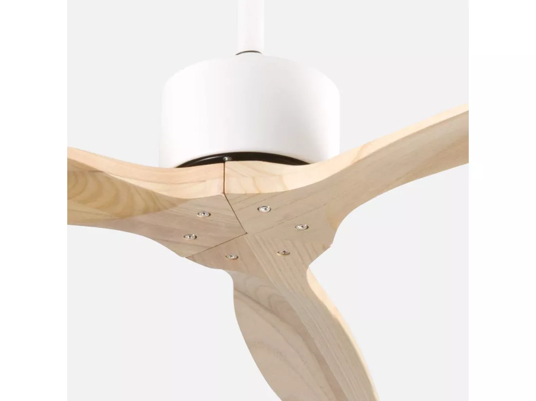 Ventilateur de Plafond 3 Pales 55W 6 Vitesses Nebraska Blanc Thinia Home