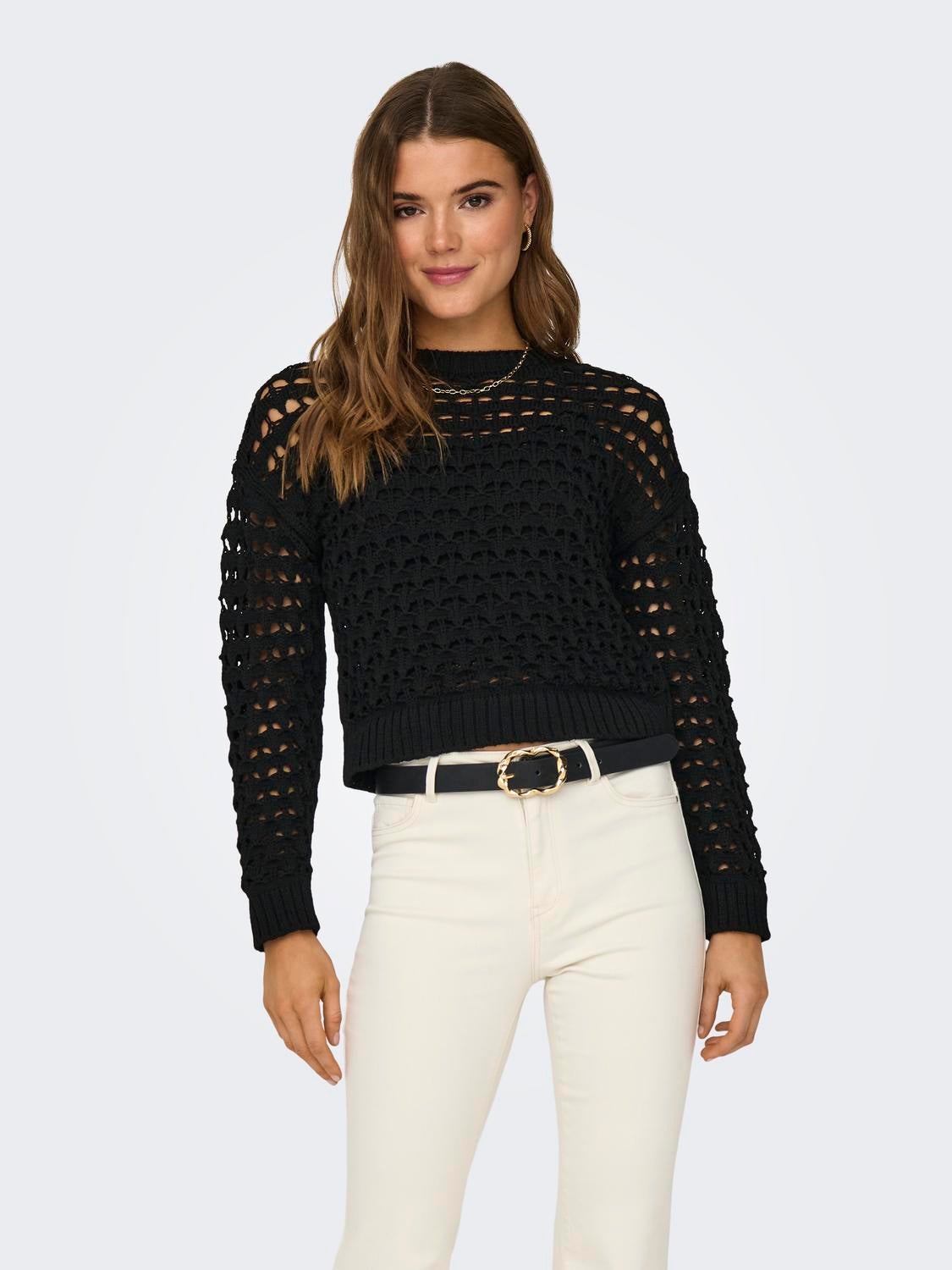 ONLLINDA Strickpullover Black