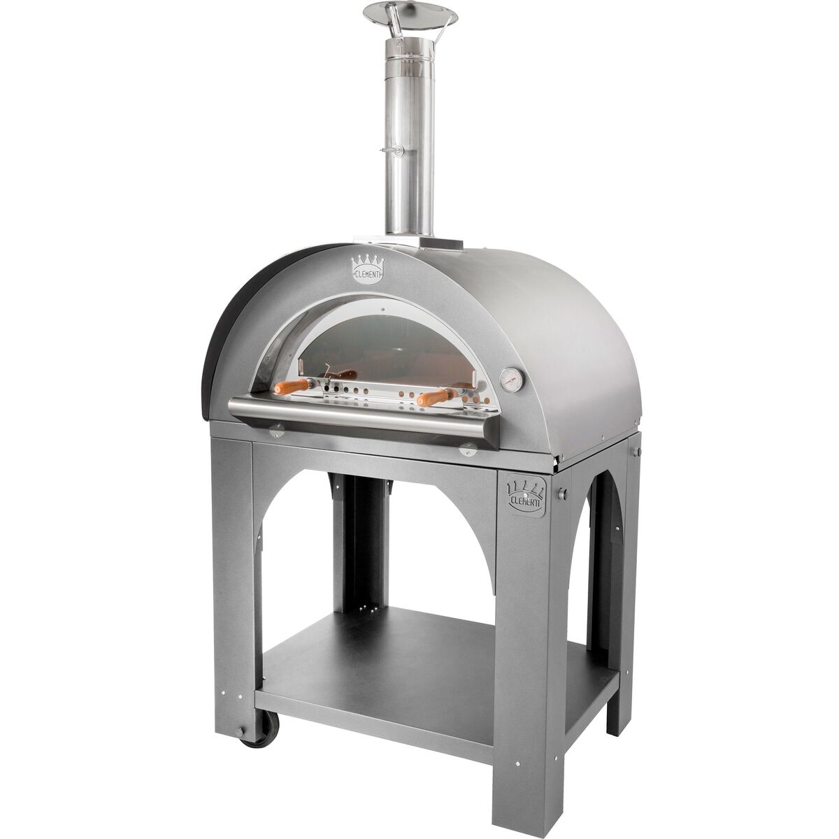Pulcinella Vedfyrt Pizzaovn 60x60 cm, Rustfritt stål