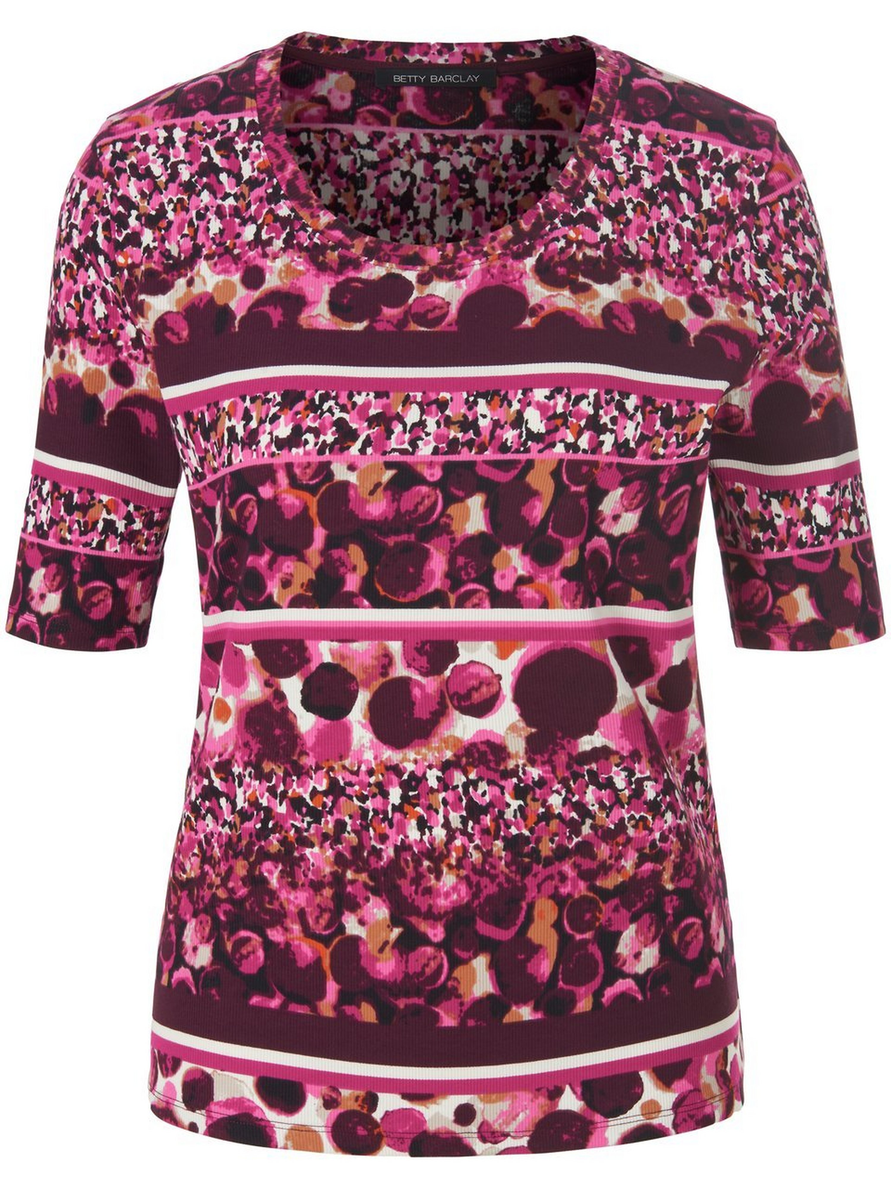 Rundhals-Shirt mit 1/2-Arm