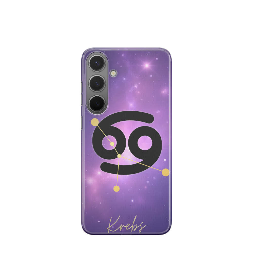 Samsung Galaxy S24 Plus Gummi Hülle Krebs 1 - Lila-Violett