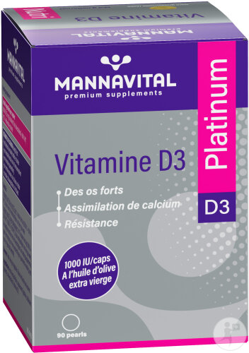 Mannavital Vitamine D3 Platinum 90 Capsules