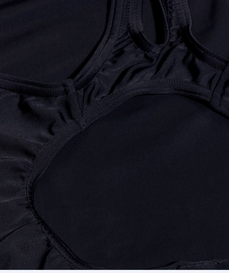 Speedo badedragt til piger - Plastisol Placement Muscleback - Sort/lilla