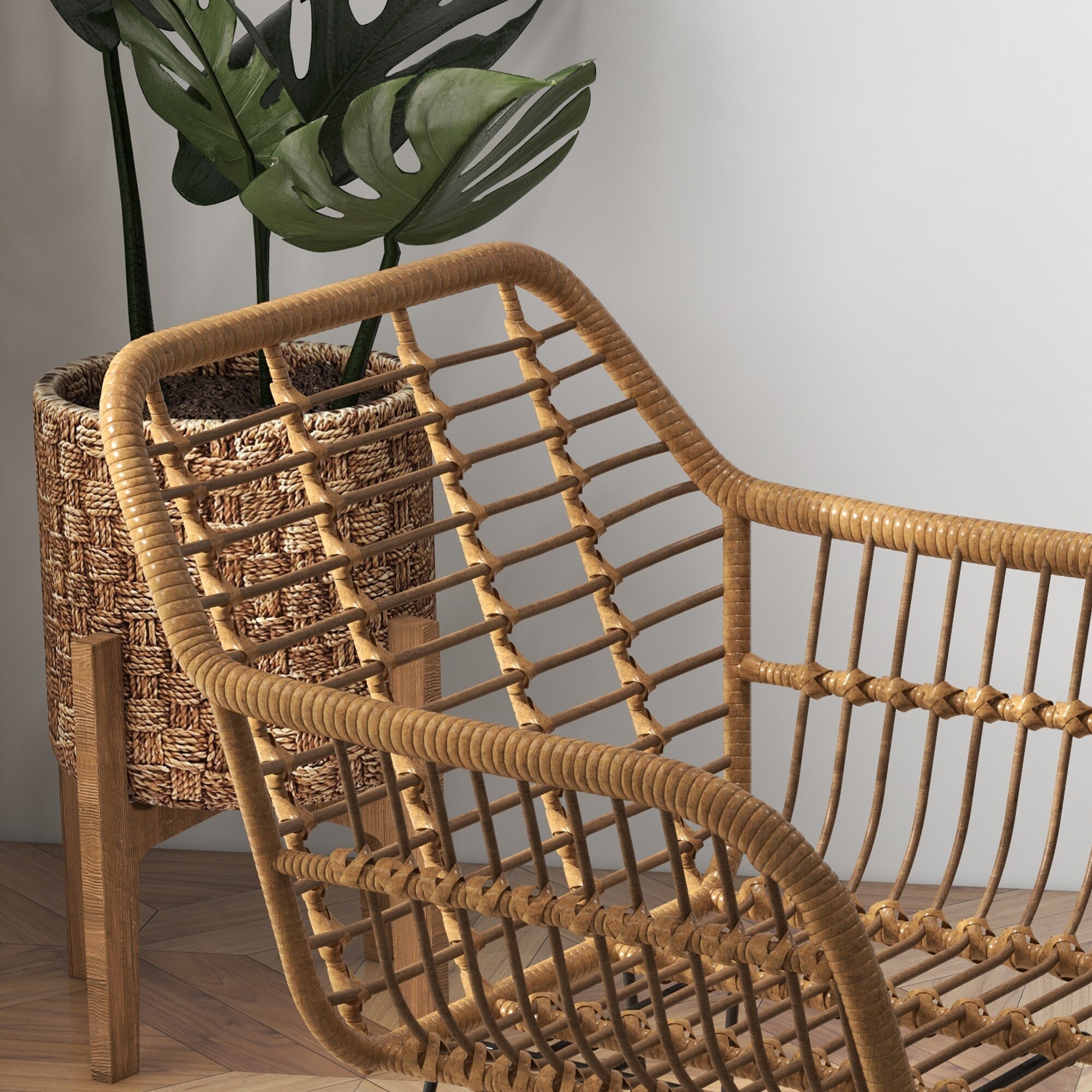 HOMCOM Küchenstuhl mit Armlehne braun 56L x 60B x 79H cm