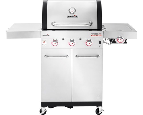 Char-Broil Gasgrill Professional PRO S 3 3-pits RVS incl. rooster, dekselthermometer, vetopvangbak, zijrooster, warmhoudrek, gietijzeren grillrooster